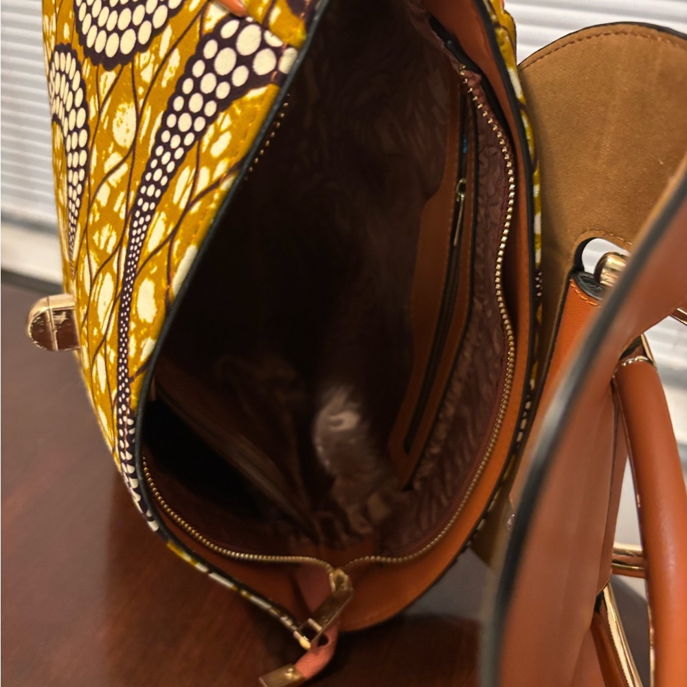 Stylish Yellow Patterned Women's Bag